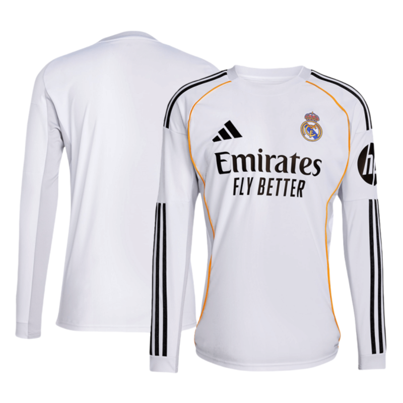 2c8f2e4c05397c784ec8182f58f5820d Real Madrid Long Sleeve Jersey Home Football Shirt 2025-26 Fan version - Image 1
