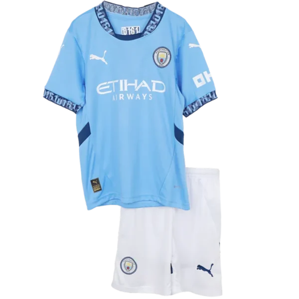 Kids Manchester City Home Jersey Kit Youth Apparels 2024/25