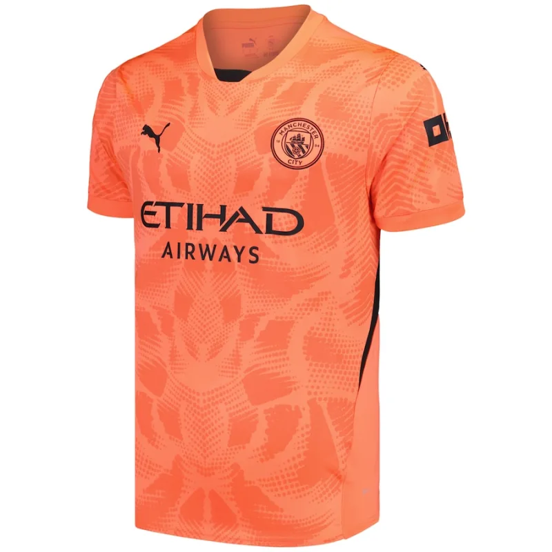 5f1f210b1c 24-25 Manchester City Orange Goalkeeper Jersey - Image 1