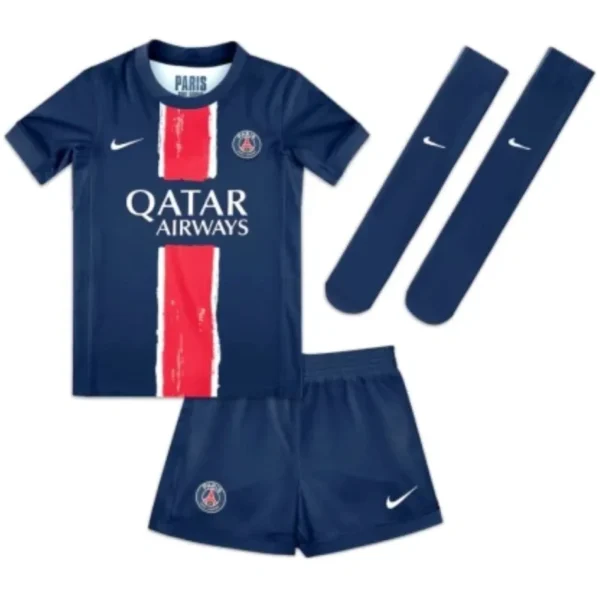 Kids PSG Home Jersey Full Kits(Jersey+Shorts+Socks) 2024-25