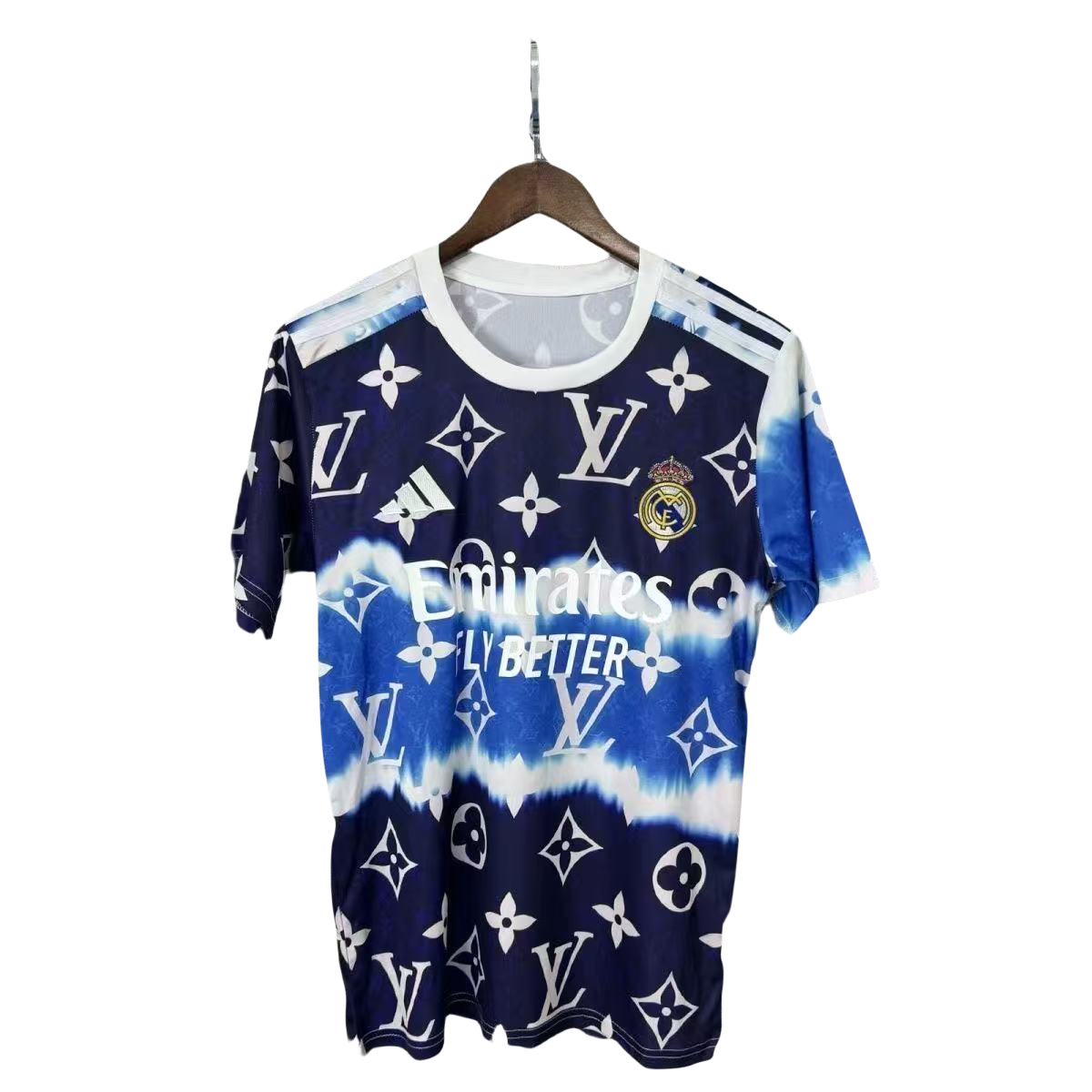 72c4d4d047 2025-26 Real Madrid Men's Polo Shirt Biue - Image 1