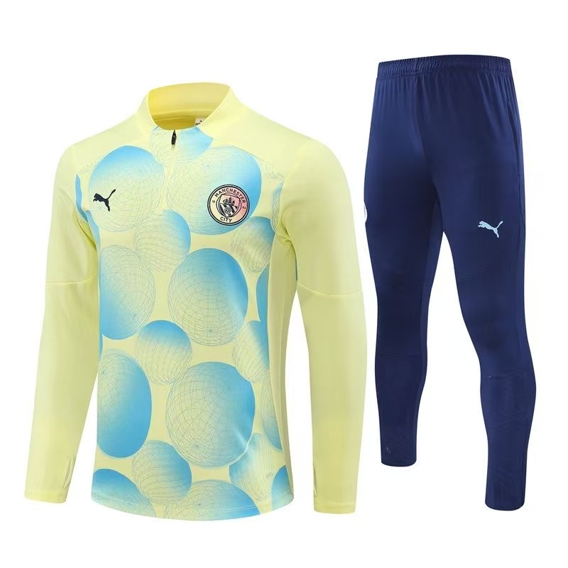 9425c0c846 Kids Manchester City Zipper Sweatshirt Kit(Top+Pants) 2024-25 - Image 1