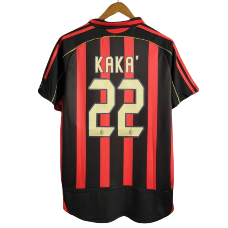 9906f8a196 2006-07 AC Milan Ronaldo #99 Maldini #3 Kakà #22 Retro Jersey Home Replica - Image 1