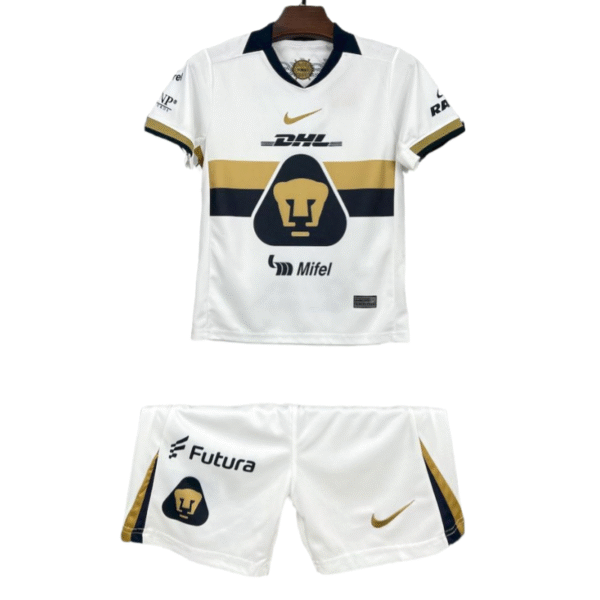 Pumas UNAM Soccer jersey Home Kids kit 2025-26