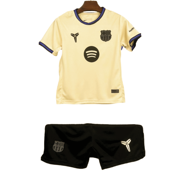 Barcelona away kids football jersey 2025-26 kit