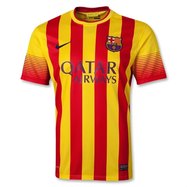 13-14 Barcelona Messi #10  XAVI #6 Retro Jersey Away