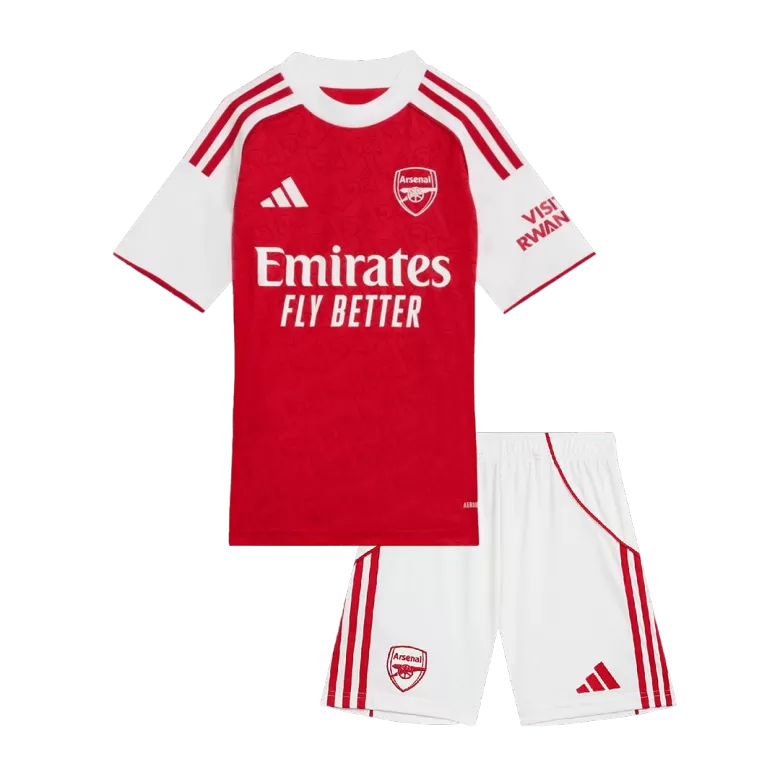 b195ebeb80 Kids Arsenal Custom Home Soccer Kits 2025-26 - Image 1