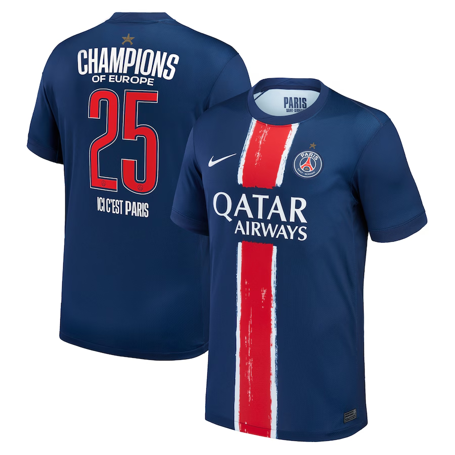 c847aec95d Special Edition PSG Home Stadium Shirt 2024-25 -Champions of Europe 2025 - Image 1