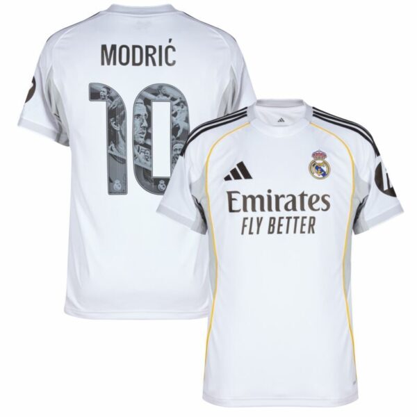 Real Madrid Home Modrić 10 Shirt 2025-26  (limited edition celebration print)