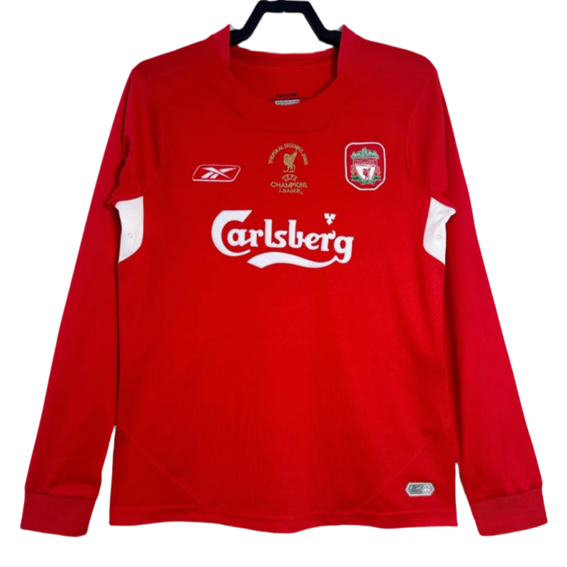 f0b2bd9e3b Retro Liverpool FC Home Football Jersey Long Sleeve 2004/2005 - Image 1