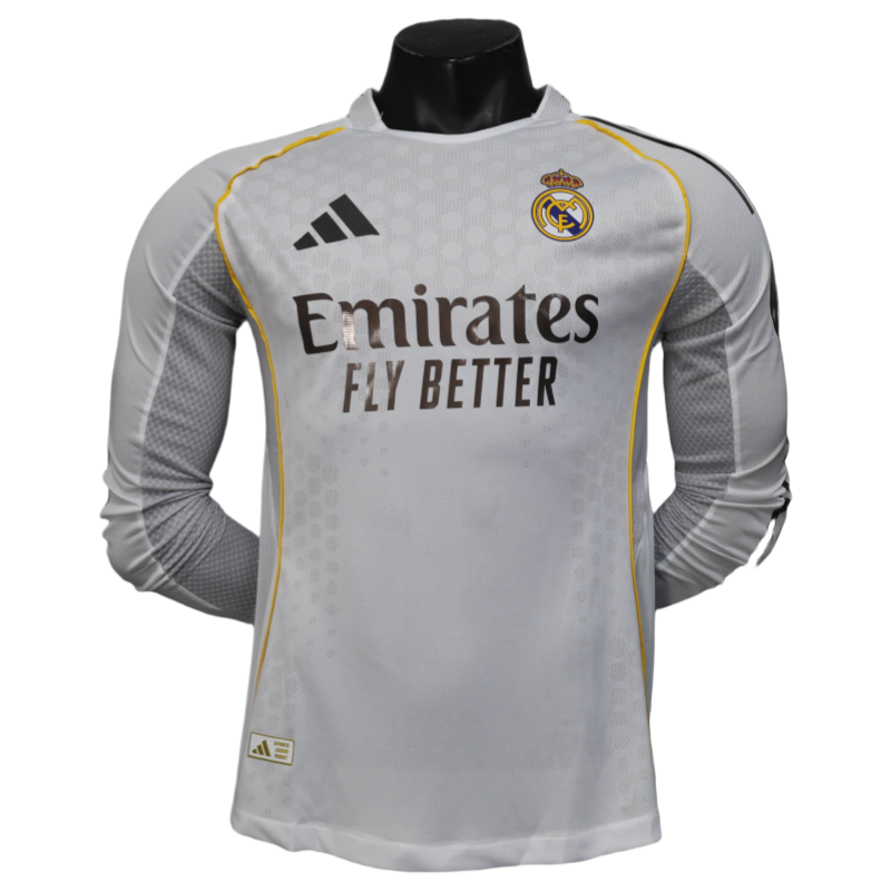 f1610bade0 Real Madrid Home Soccer Jersey Player Version Shirt Long Sleeve 25-26 - Image 1